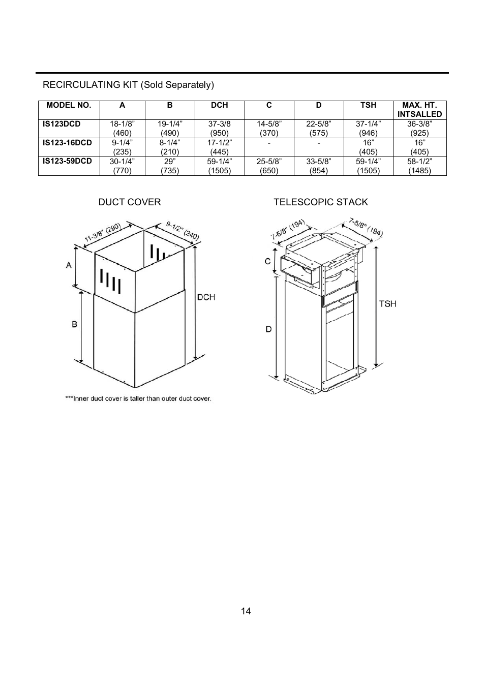Kobe Range Hoods IS2336SQ User Manual | Page 16 / 72