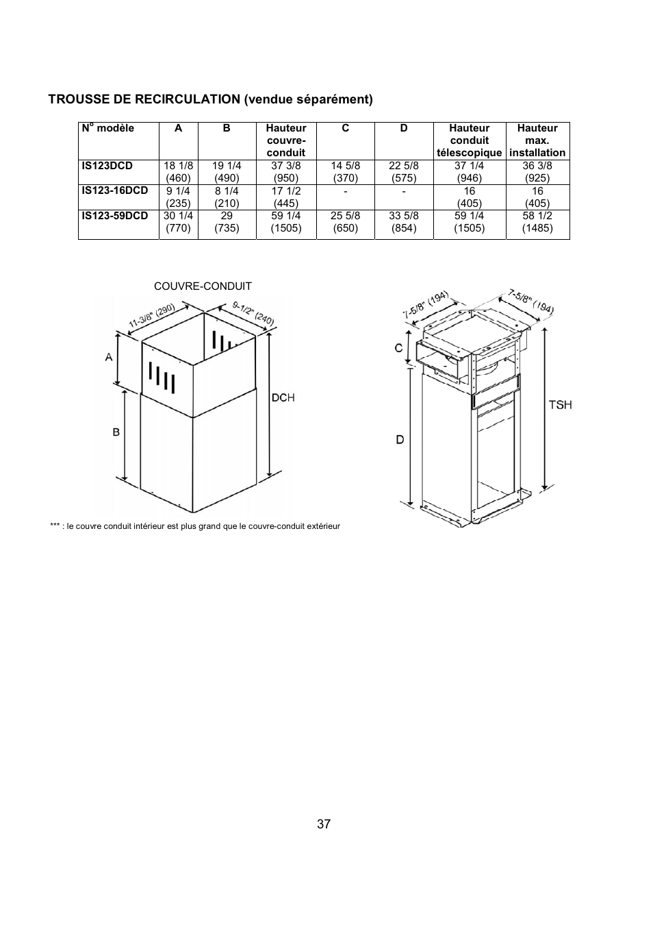 Kobe Range Hoods IS2336SQ User Manual | Page 39 / 72