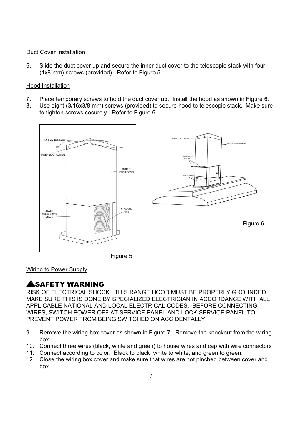Kobe Range Hoods IS2336SQ User Manual | Page 9 / 72