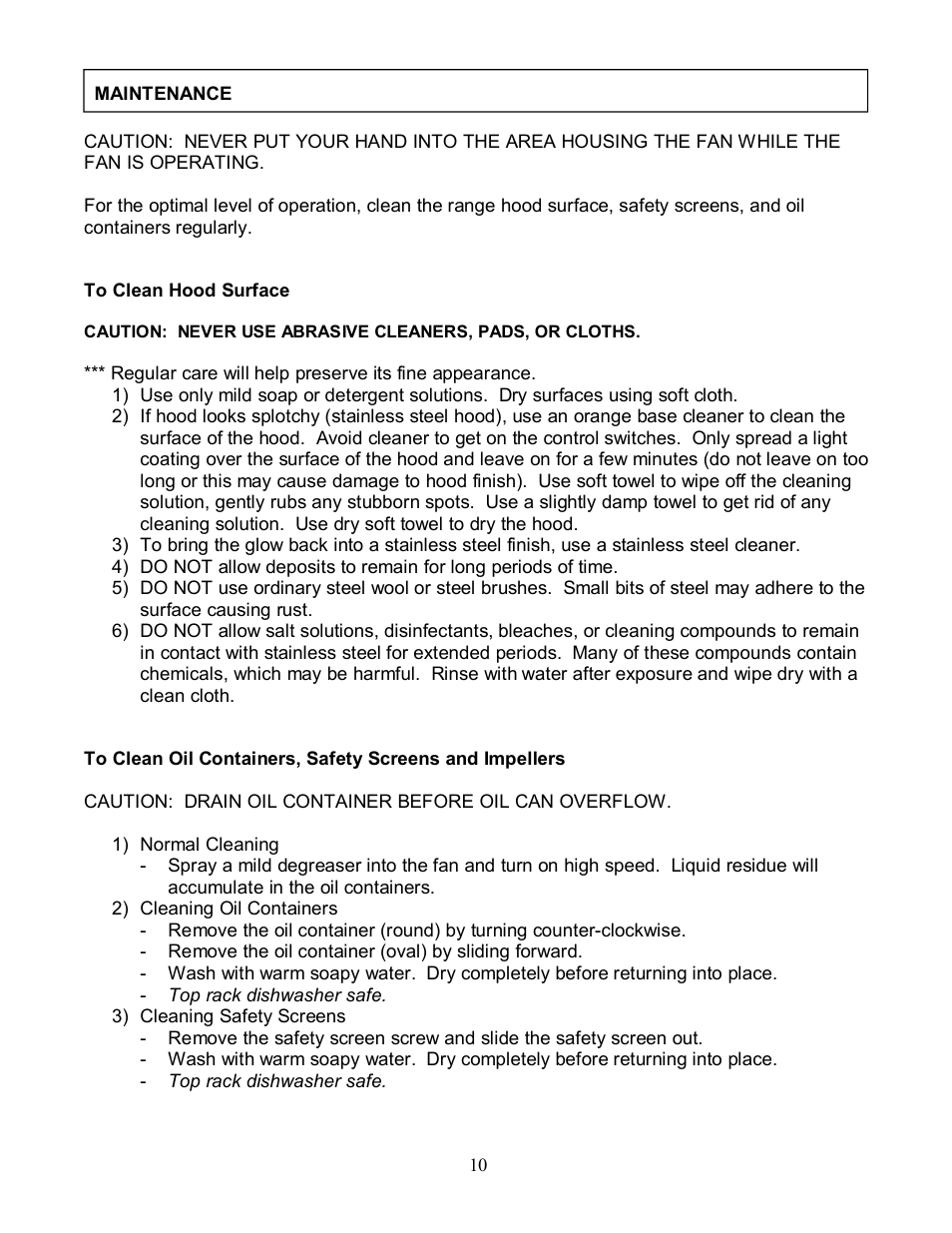 Kobe Range Hoods RA9236S User Manual | Page 12 / 22