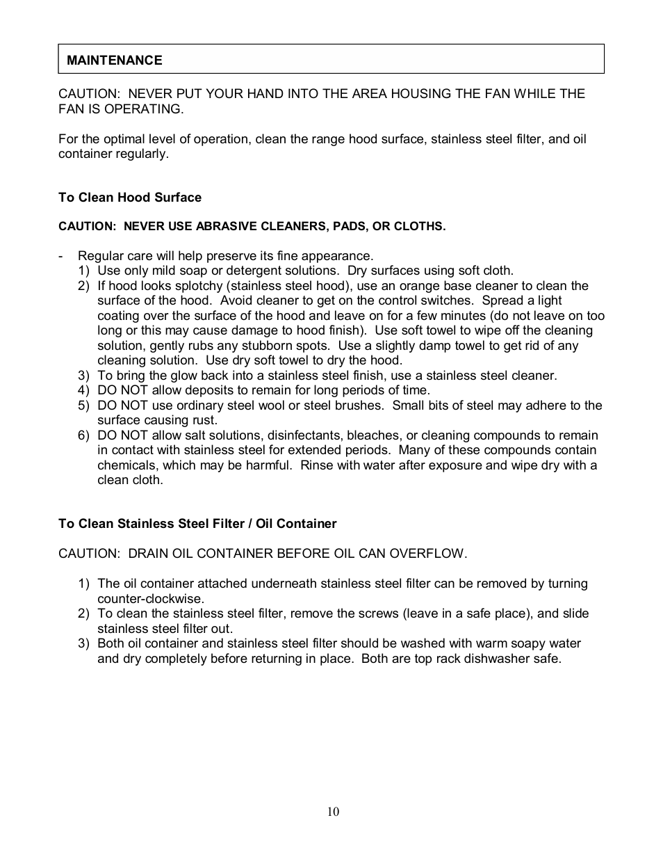 Kobe Range Hoods CX-183 User Manual | Page 12 / 22
