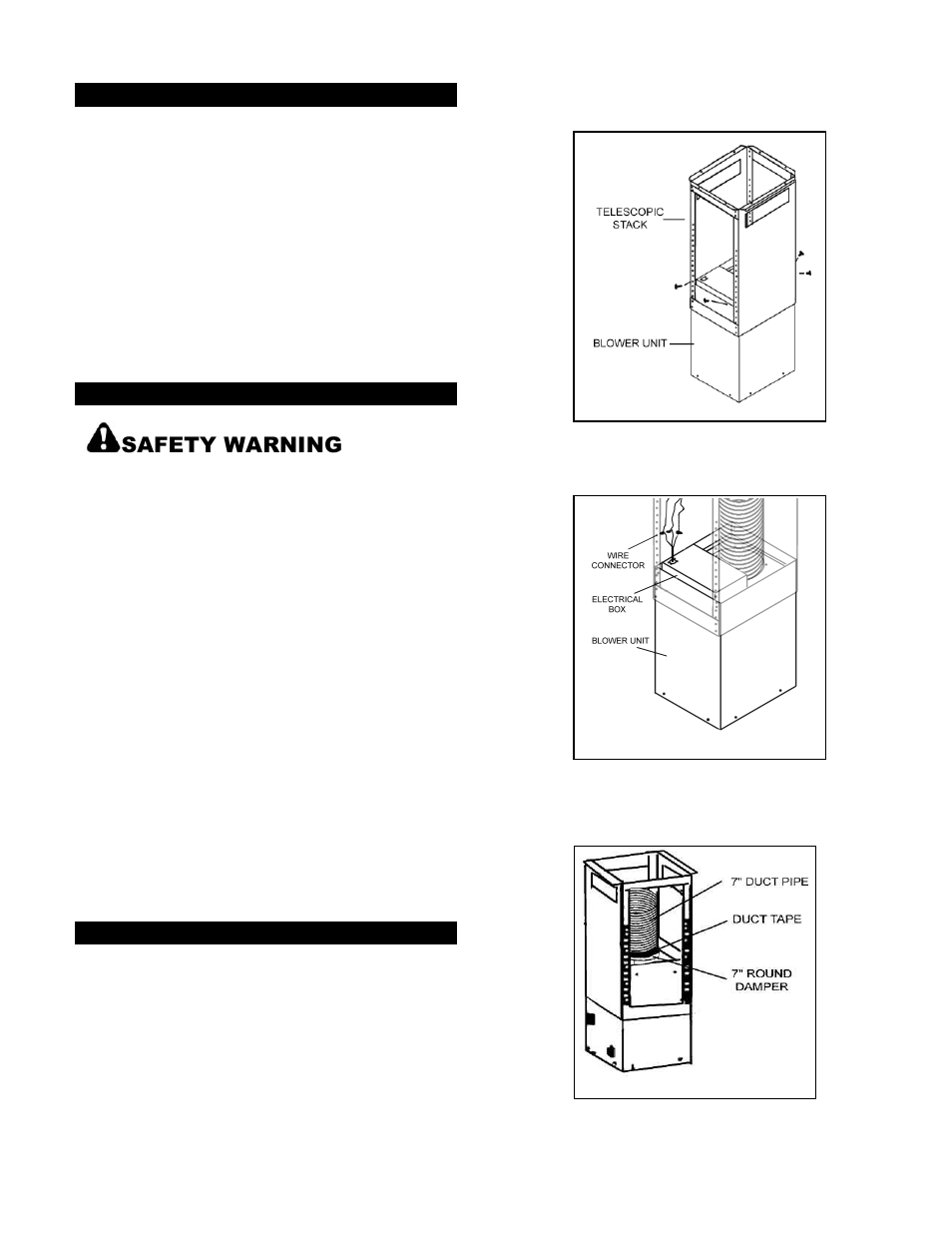 Safety warning | Kobe Range Hoods IS2436GSB User Manual | Page 8 / 24