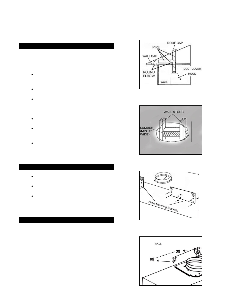 Stand alone installation | Kobe Range Hoods CH0030SQB User Manual | Page 11 / 29