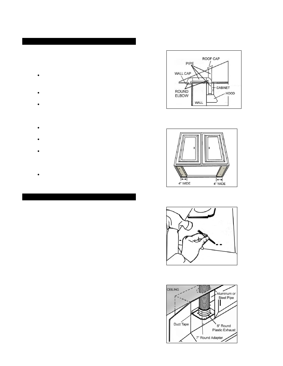 Under the cabinet installation | Kobe Range Hoods CH0030SQB User Manual | Page 8 / 29