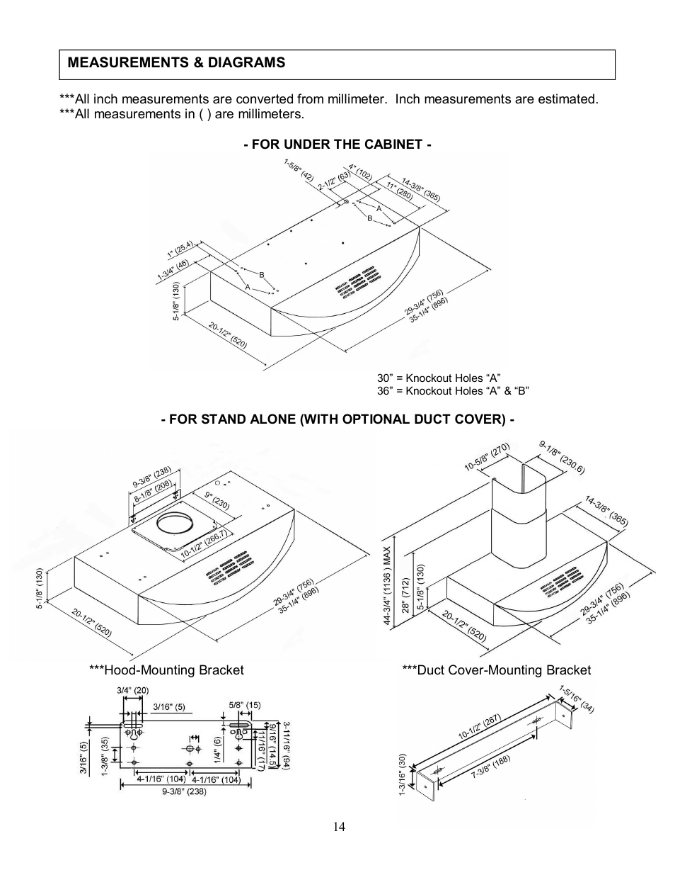 Kobe Range Hoods RA3830SQD User Manual | Page 16 / 23