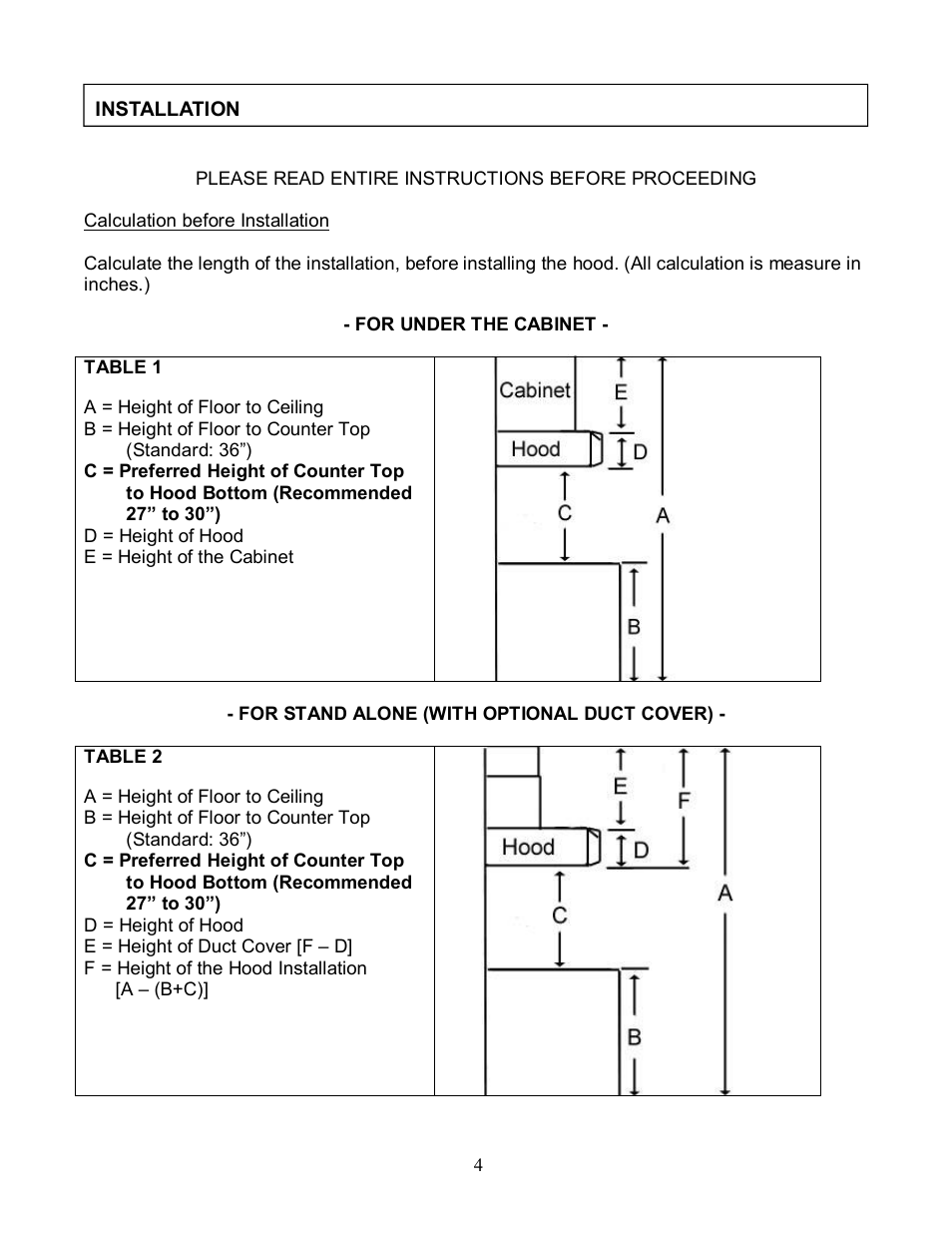 Kobe Range Hoods RA3830SQD User Manual | Page 6 / 23