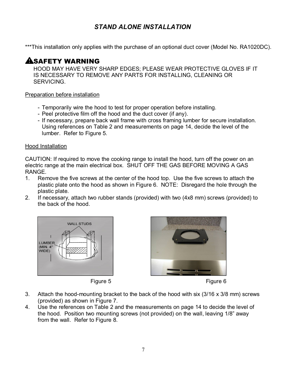 Kobe Range Hoods RA3830SQD User Manual | Page 9 / 23