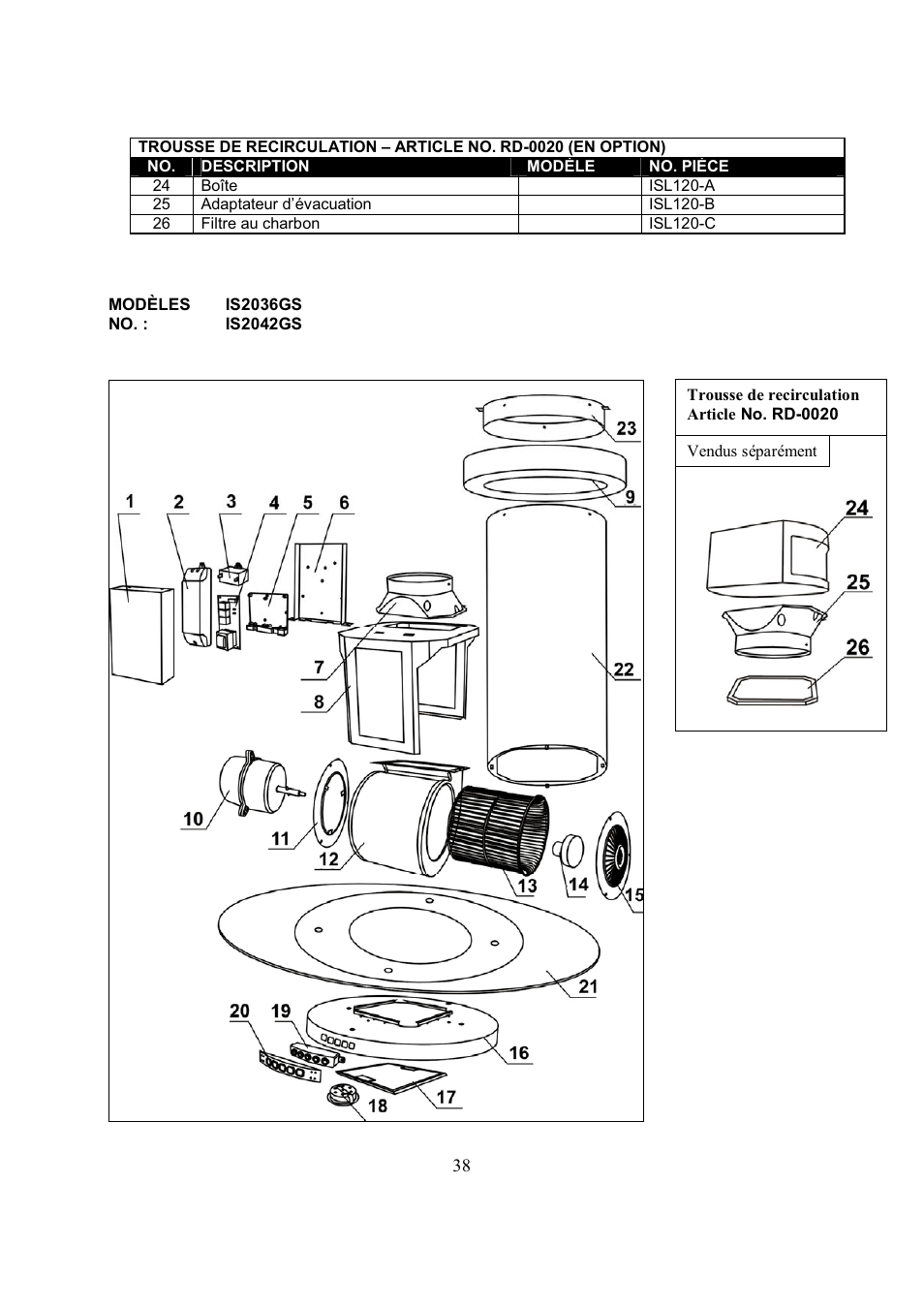 Kobe Range Hoods IS2036GS User Manual | Page 40 / 72