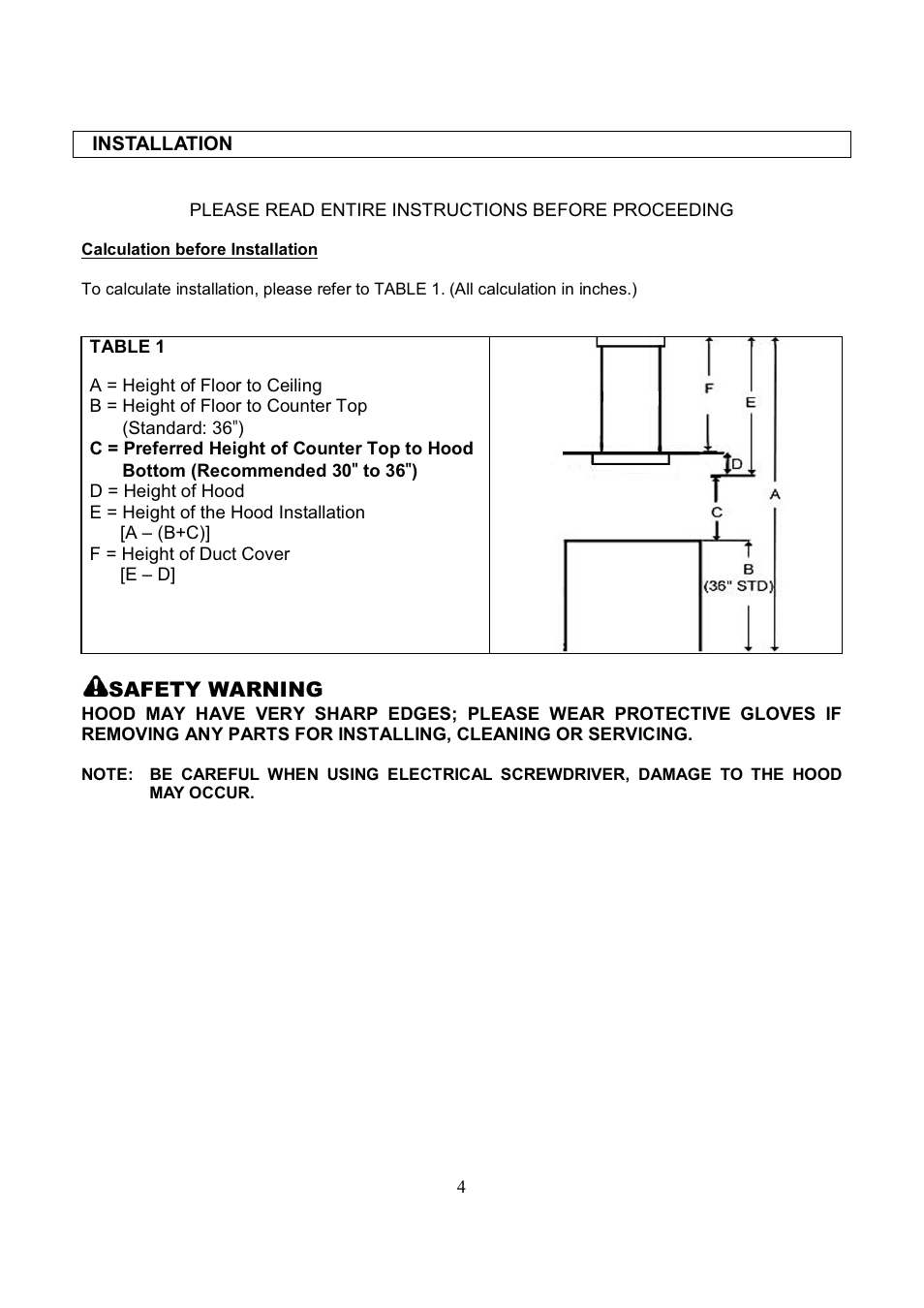 Kobe Range Hoods IS2036GS User Manual | Page 6 / 72