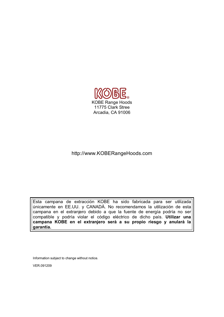 Kobe Range Hoods IS2036GS User Manual | Page 72 / 72