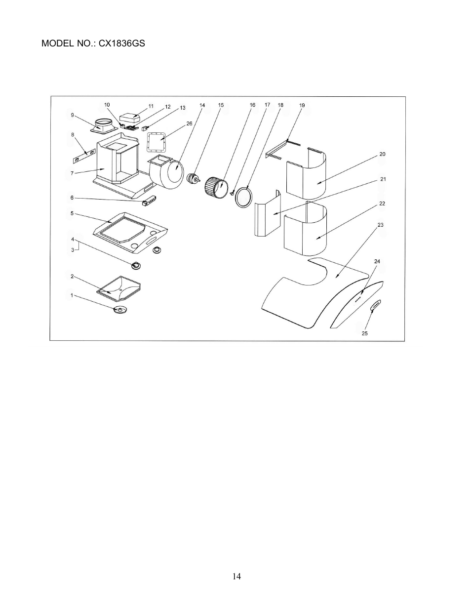 Kobe Range Hoods CX1836GS User Manual | Page 16 / 21