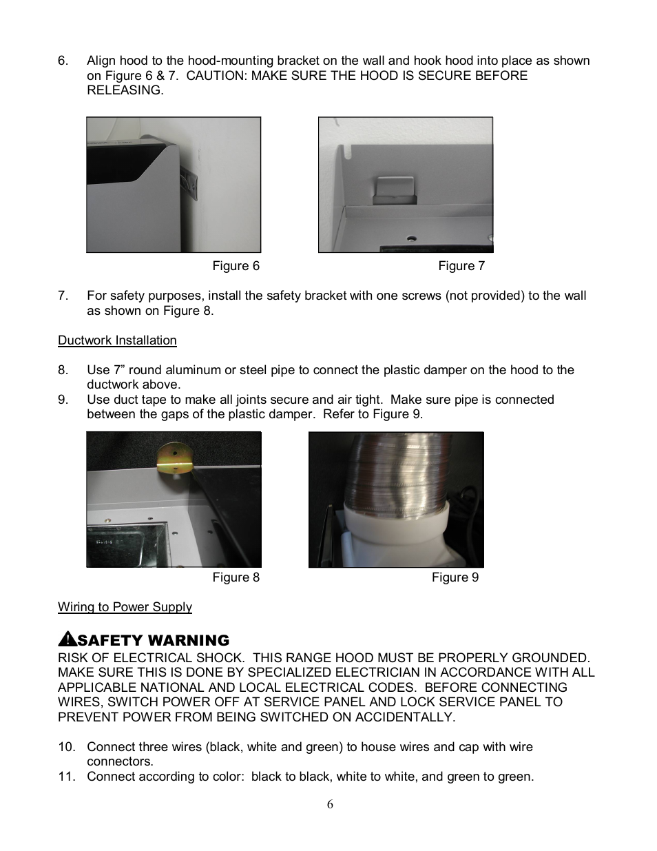 Kobe Range Hoods CX1836GS User Manual | Page 8 / 21