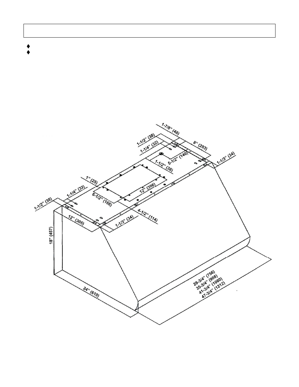 Measurements & diagrams | Kobe Range Hoods CH0030SQB (30") User Manual | Page 19 / 36