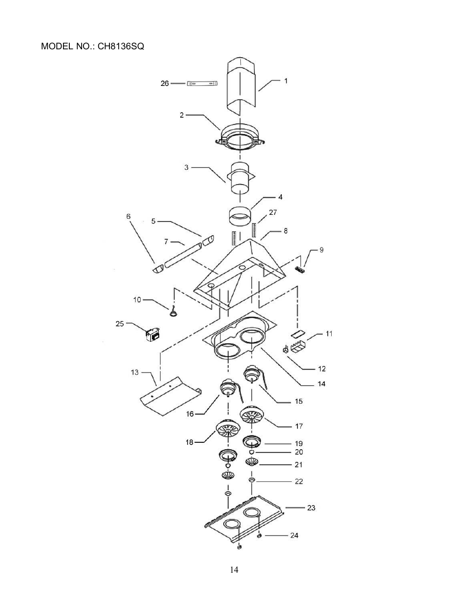 Kobe Range Hoods CH8136SQ User Manual | Page 16 / 21