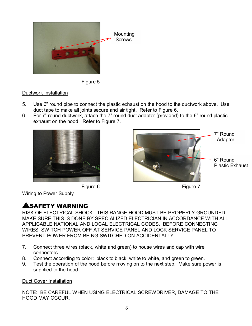 Kobe Range Hoods CH8136SQ User Manual | Page 8 / 21