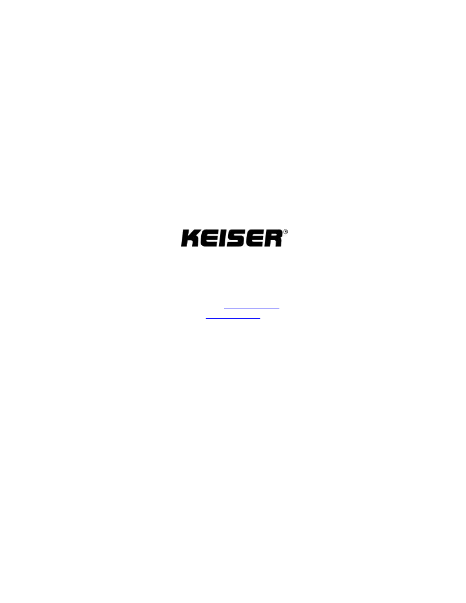 Keiser contact information | Keiser 1031 User Manual | Page 14 / 14