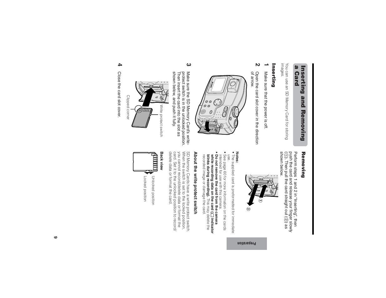 Inser ting and removing a car d | Kitchen Star VE-CG40U User Manual | Page 19 / 83