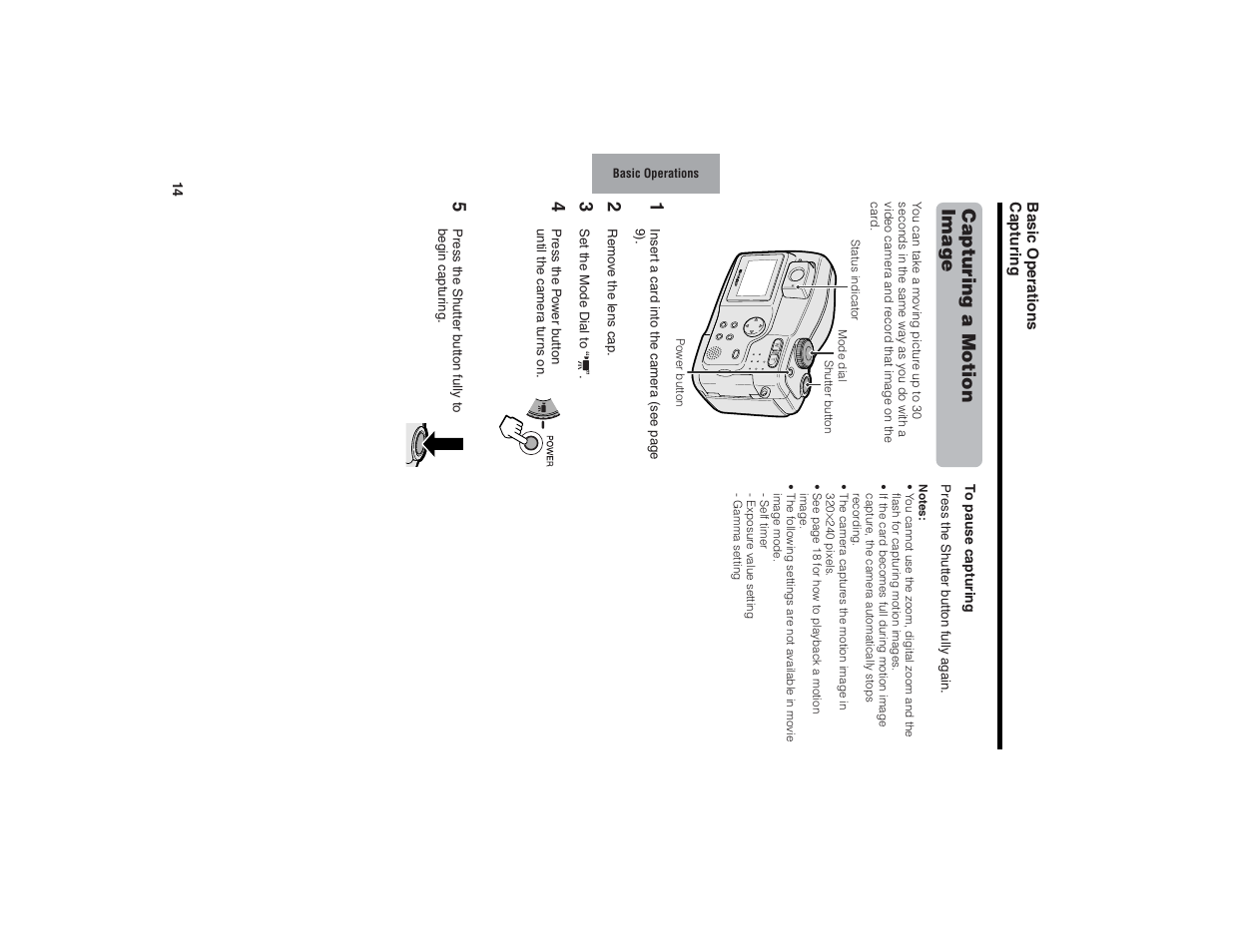 Capturing a motion image | Kitchen Star VE-CG40U User Manual | Page 24 / 83