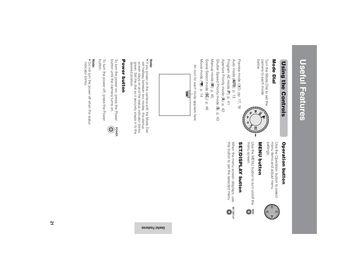 Useful features, Using the contr ols | Kitchen Star VE-CG40U User Manual | Page 31 / 83