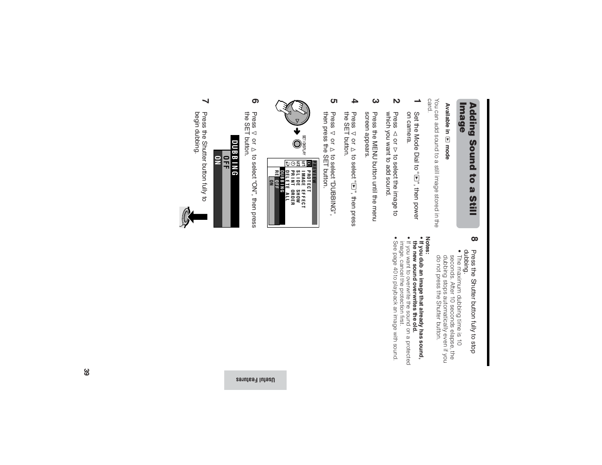 Adding sound to a still image | Kitchen Star VE-CG40U User Manual | Page 49 / 83