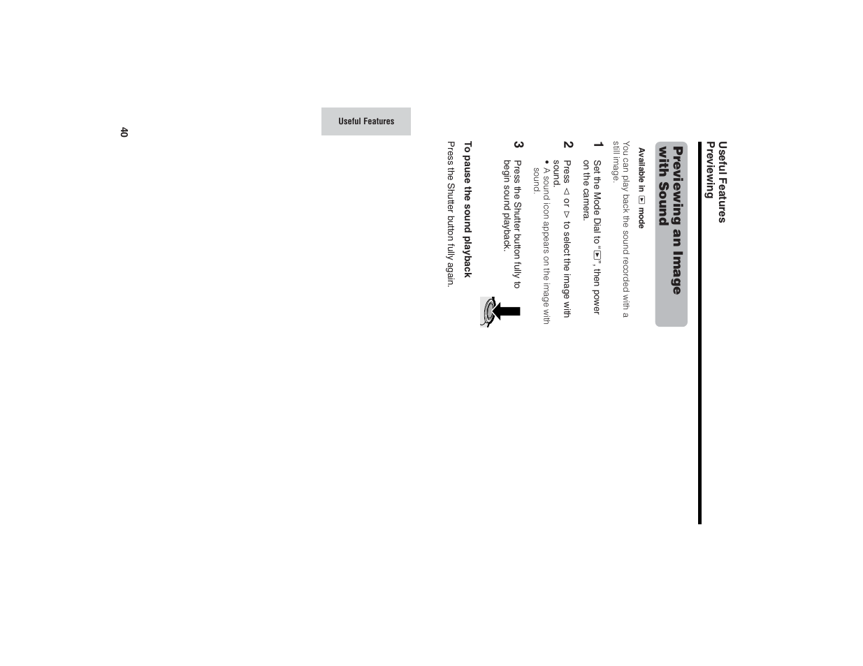 Pr eviewing an image with sound | Kitchen Star VE-CG40U User Manual | Page 50 / 83