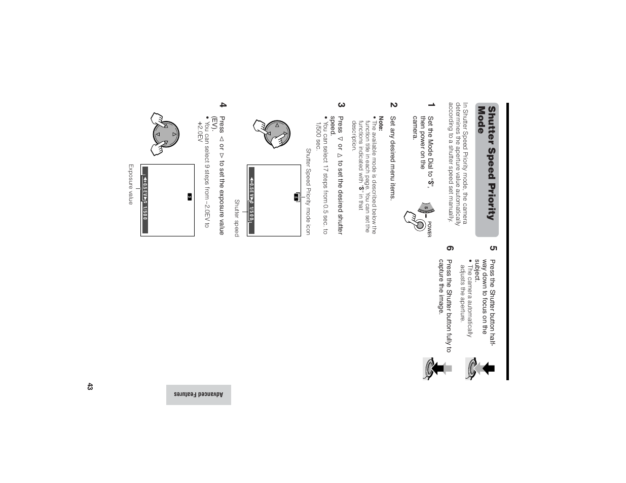 Shutter speed priority mode | Kitchen Star VE-CG40U User Manual | Page 53 / 83