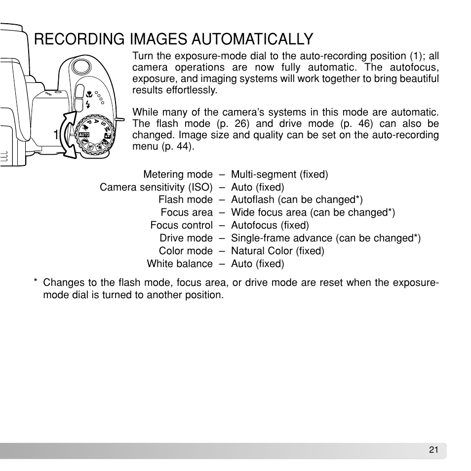 Recording images automatically | Konka Group Z1 User Manual | Page 21 / 58