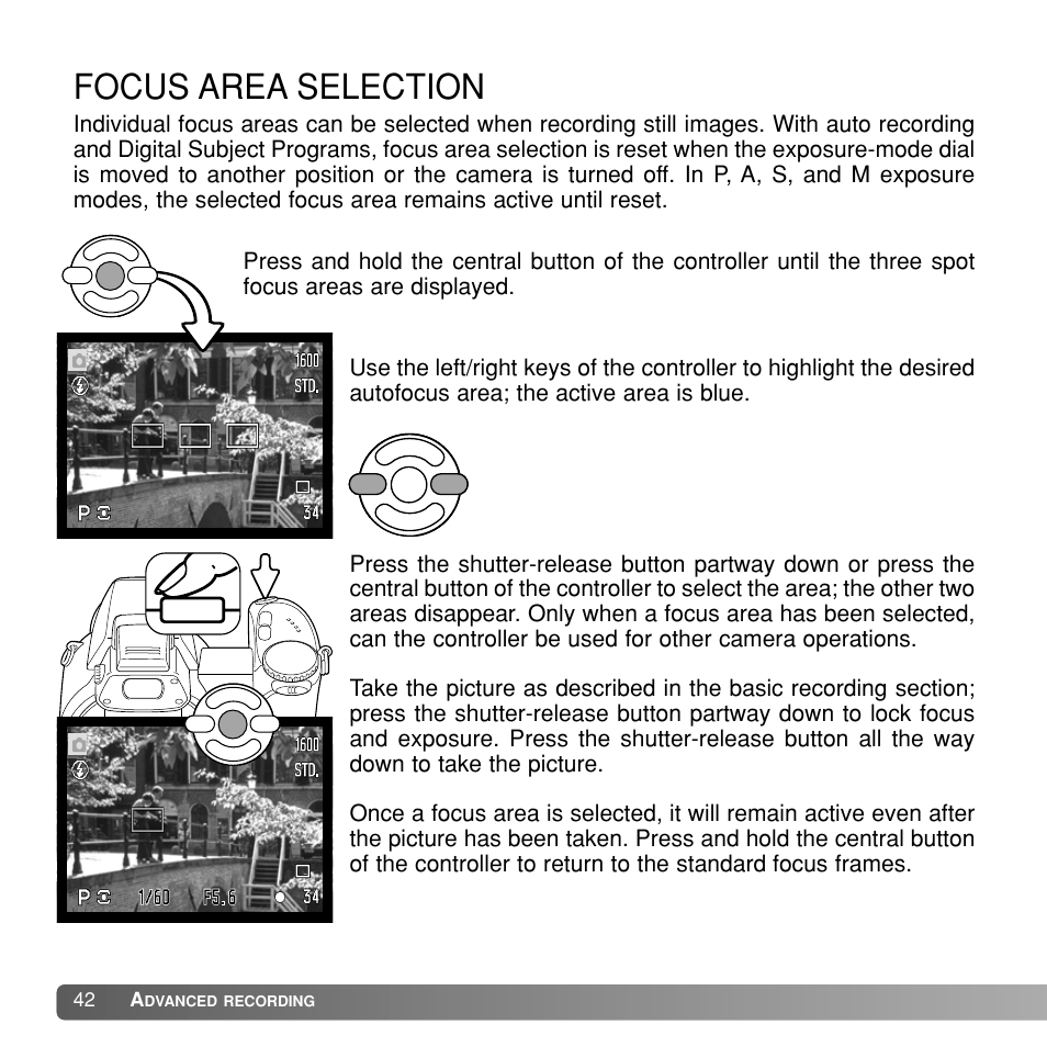 Focus area selection | Konka Group Z1 User Manual | Page 42 / 58