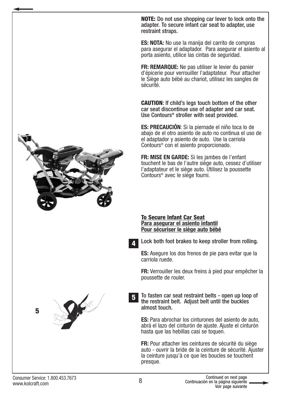 Kolcraft S75-T-R2 User Manual | Page 8 / 16