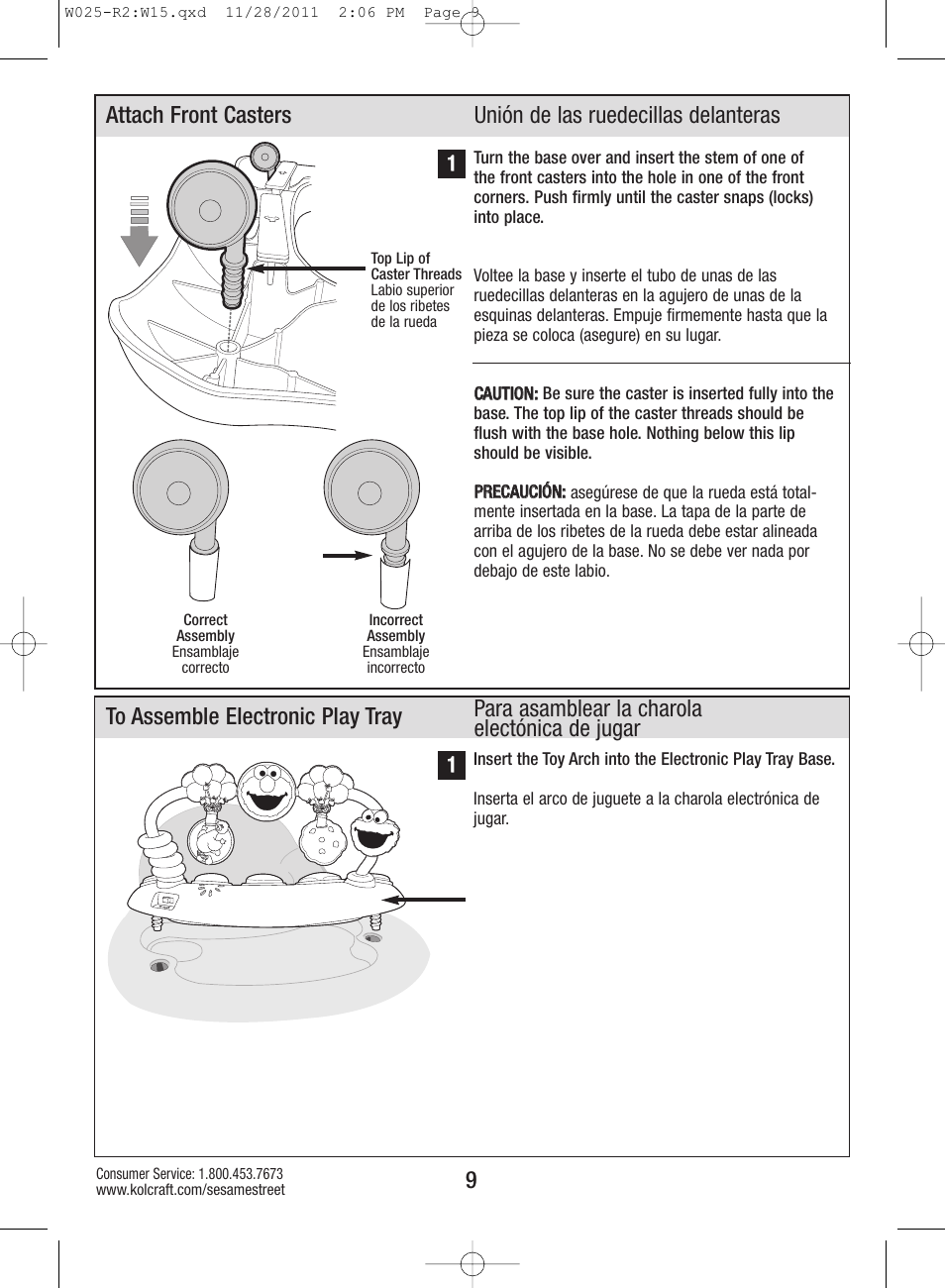 Kolcraft ELMO TINY STEPS W025-R2 User Manual | Page 9 / 18
