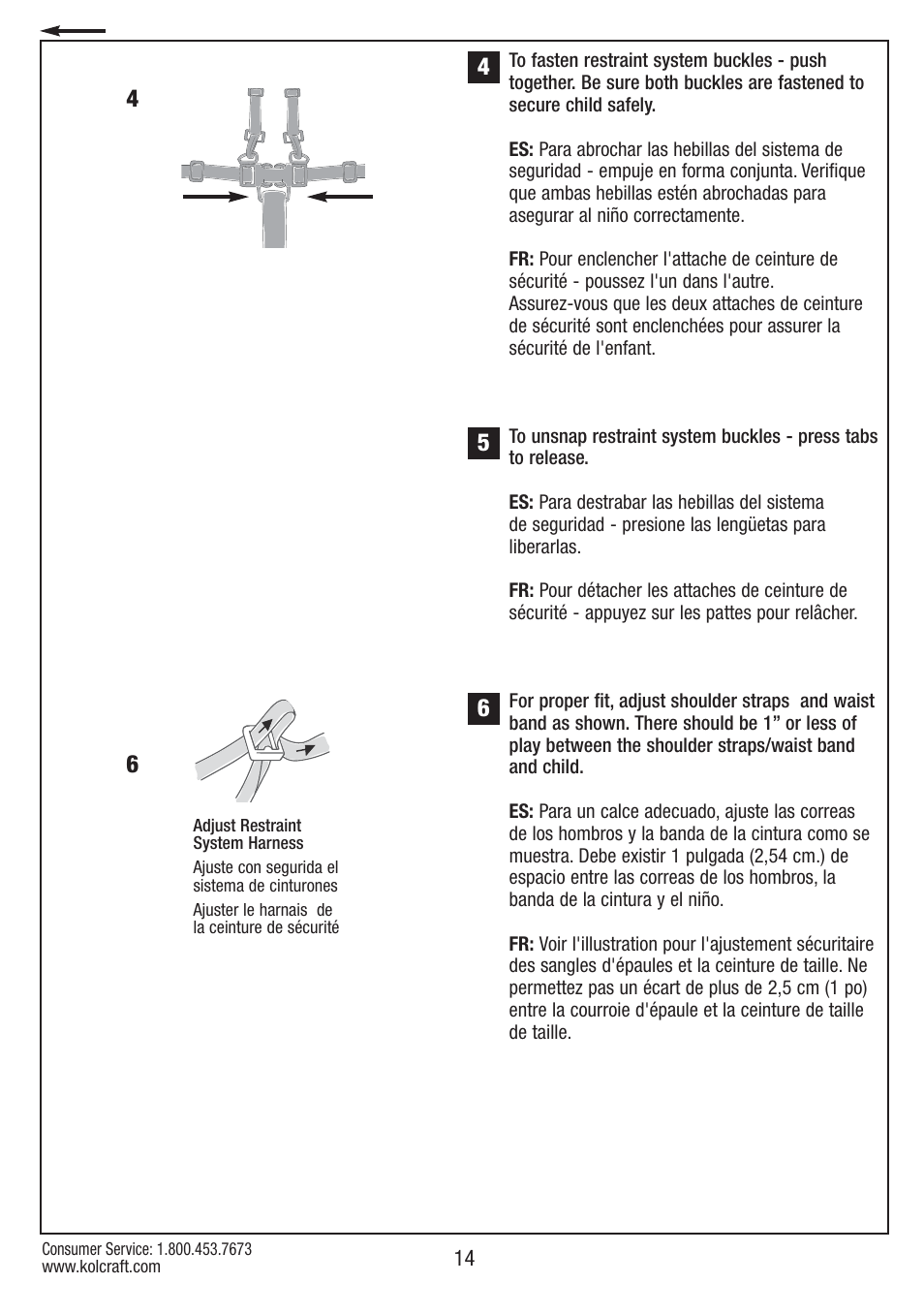 Kolcraft S67-T-R1 User Manual | Page 14 / 24