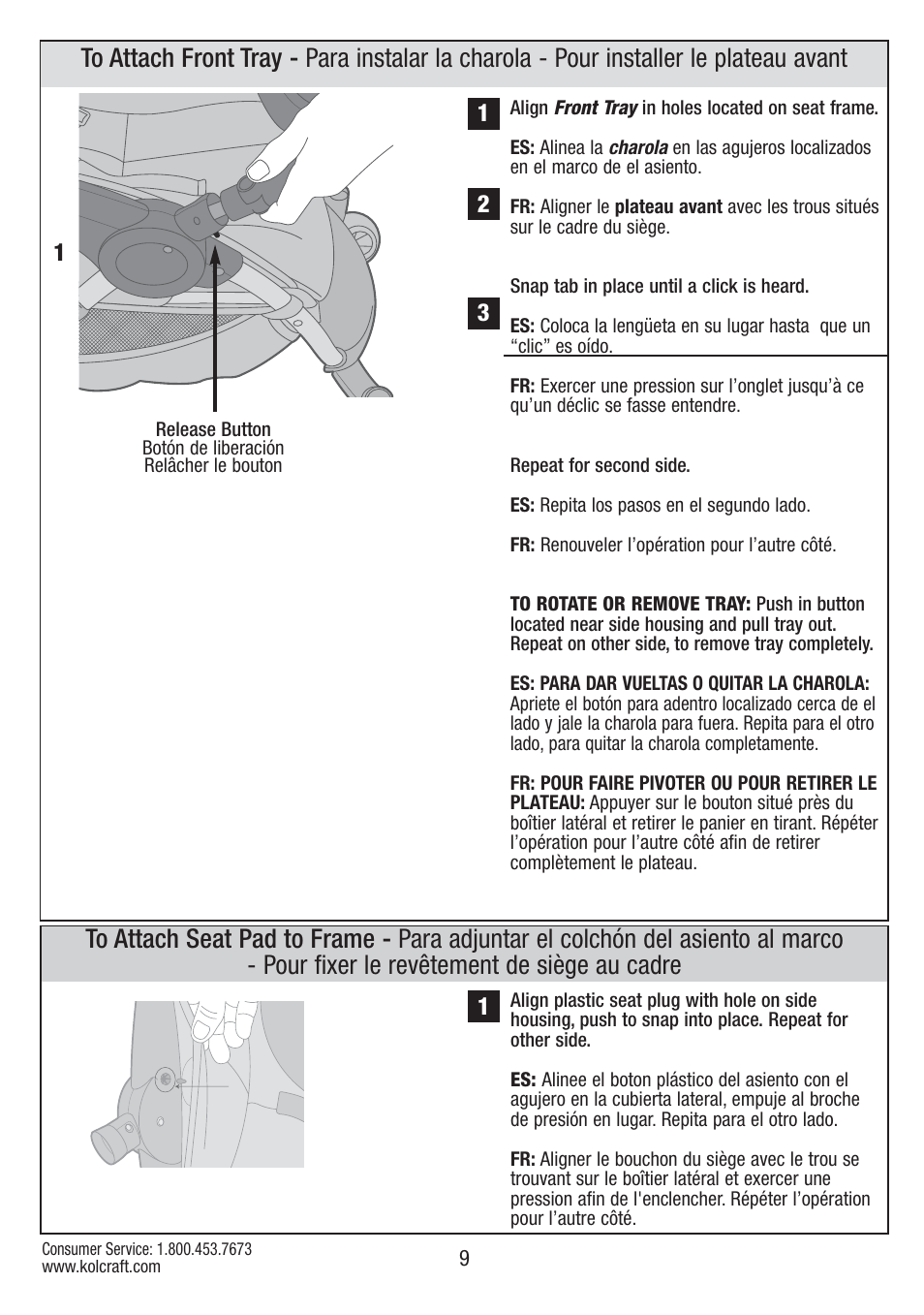 Kolcraft S67-T-R1 User Manual | Page 9 / 24