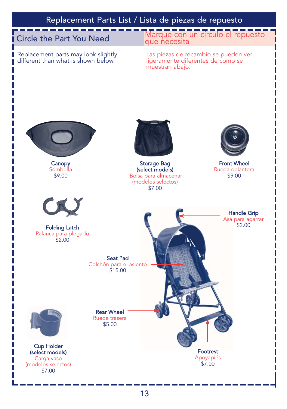 Kolcraft S59-R1 User Manual | Page 13 / 14