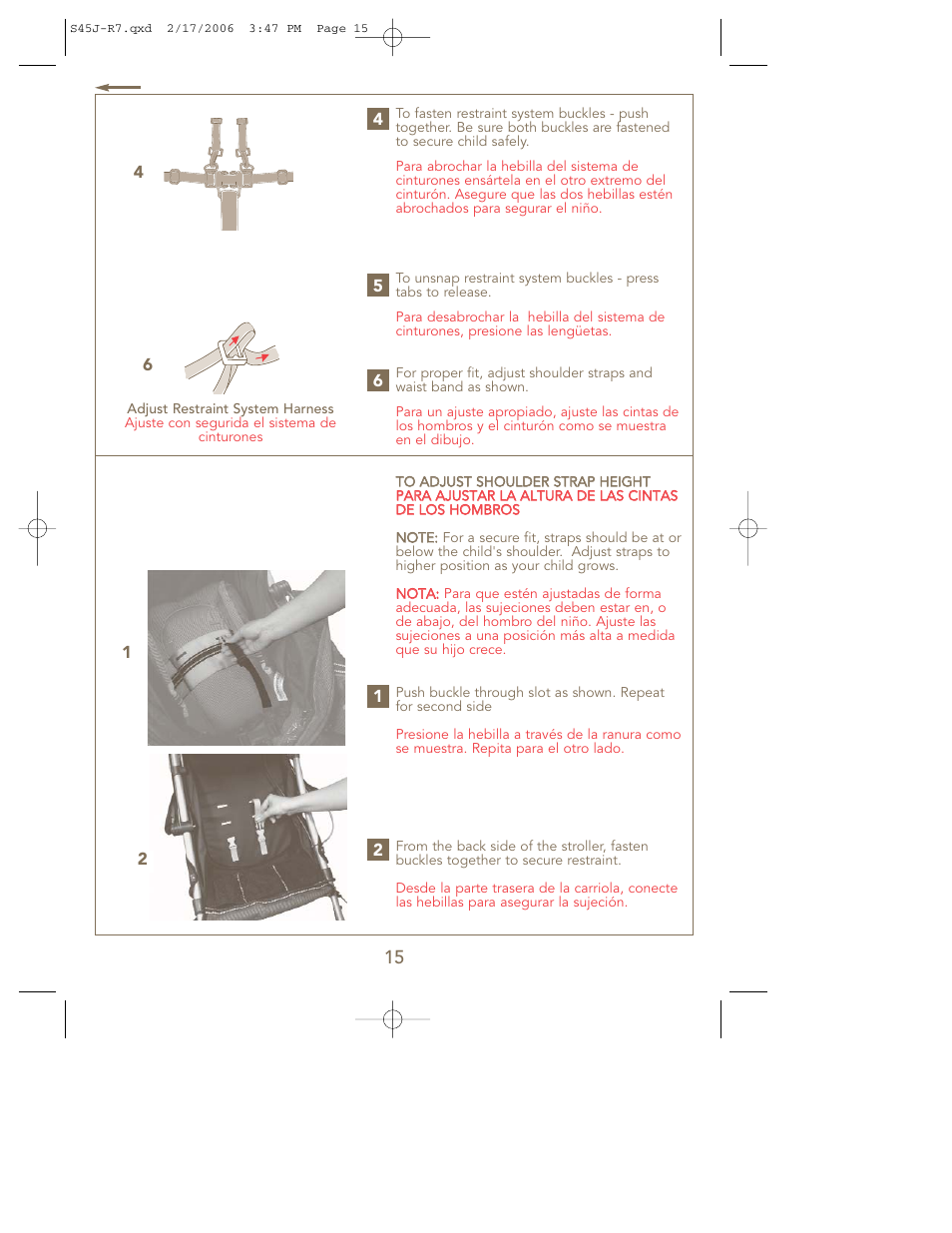 Kolcraft S45J-R7 User Manual | Page 15 / 24