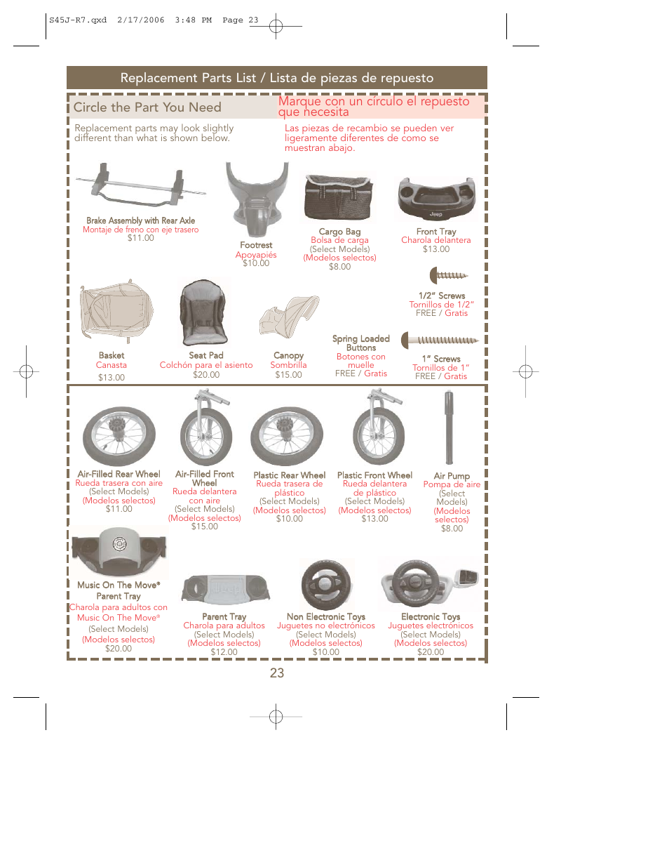 Kolcraft S45J-R7 User Manual | Page 23 / 24