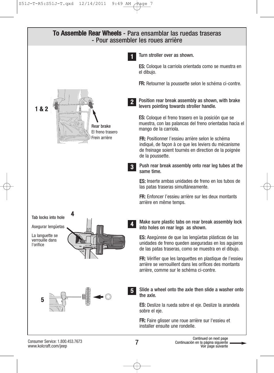 Kolcraft S51J-T-R5 User Manual | Page 7 / 20