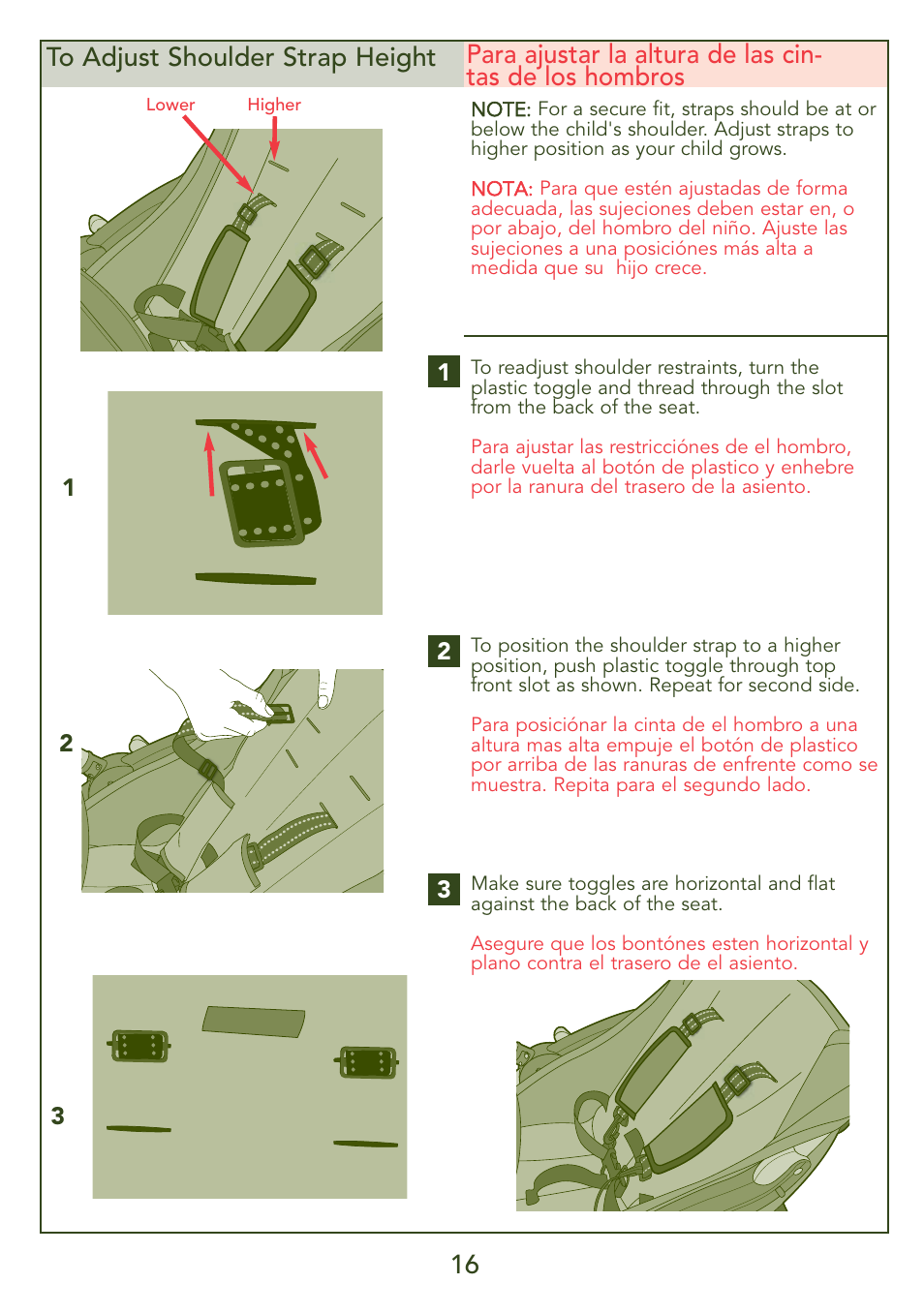 Kolcraft JEEP S56J-R3 User Manual | Page 16 / 28