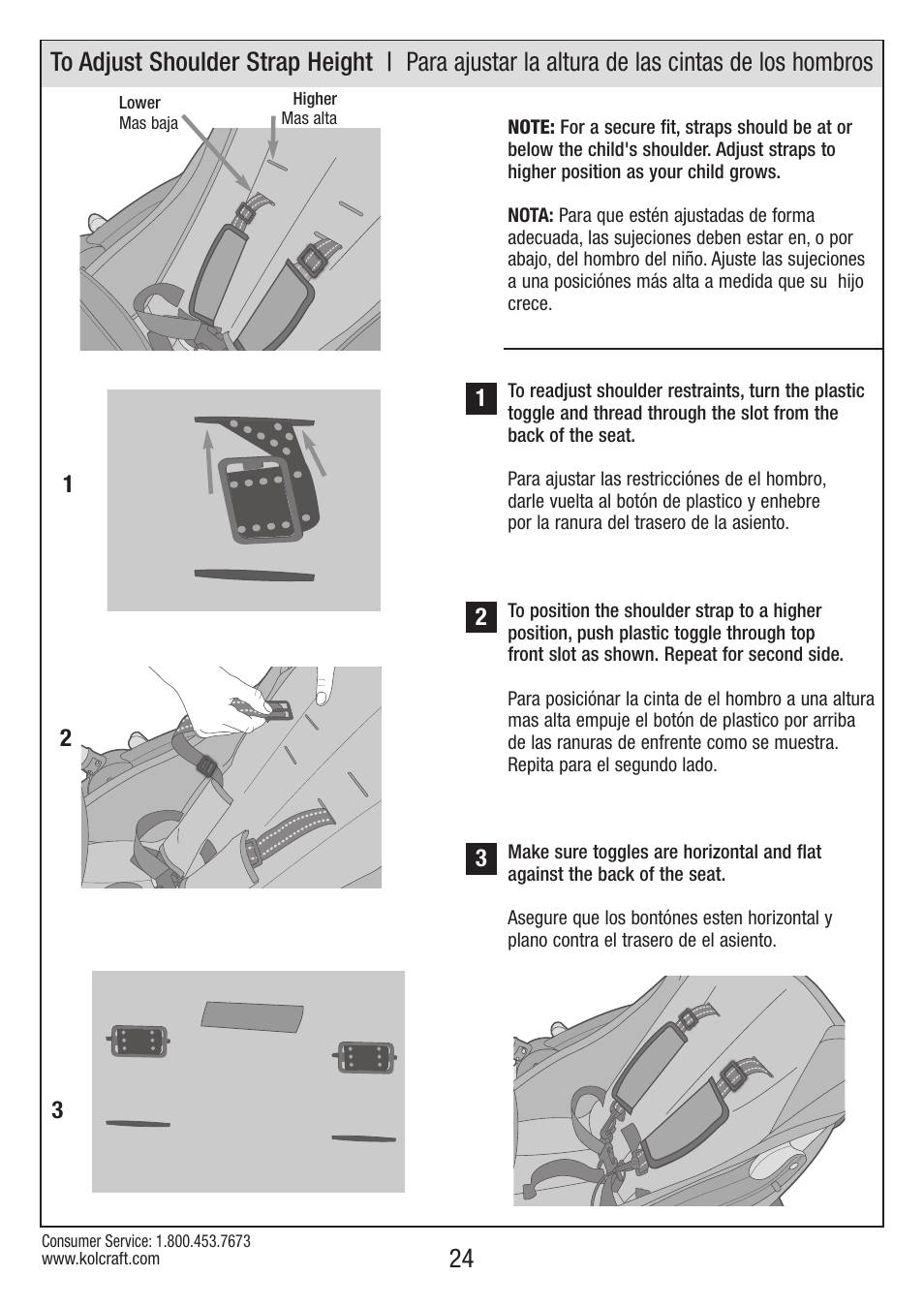 Kolcraft OPTIMA S82-R2 User Manual | Page 24 / 32