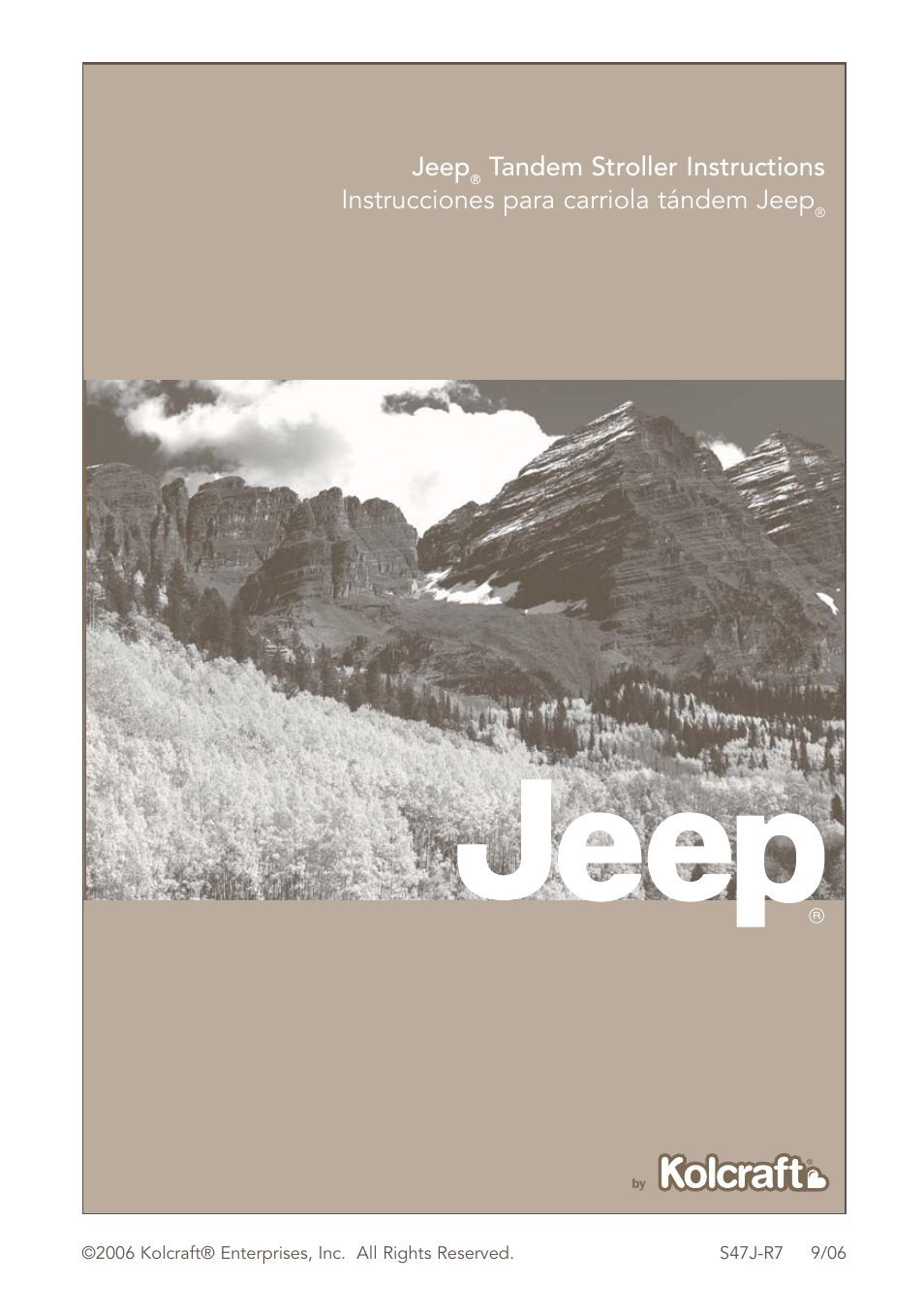 Kolcraft JEEP S47J-R7 9/06 User Manual | 26 pages