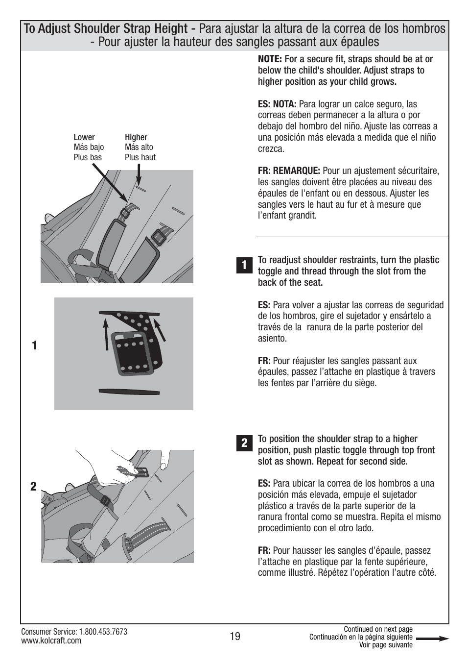 Kolcraft S084 12/10 User Manual | Page 19 / 36