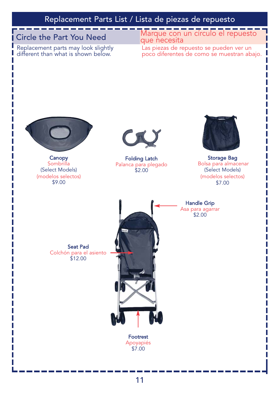 Kolcraft S69-R1 5/08 User Manual | Page 11 / 12