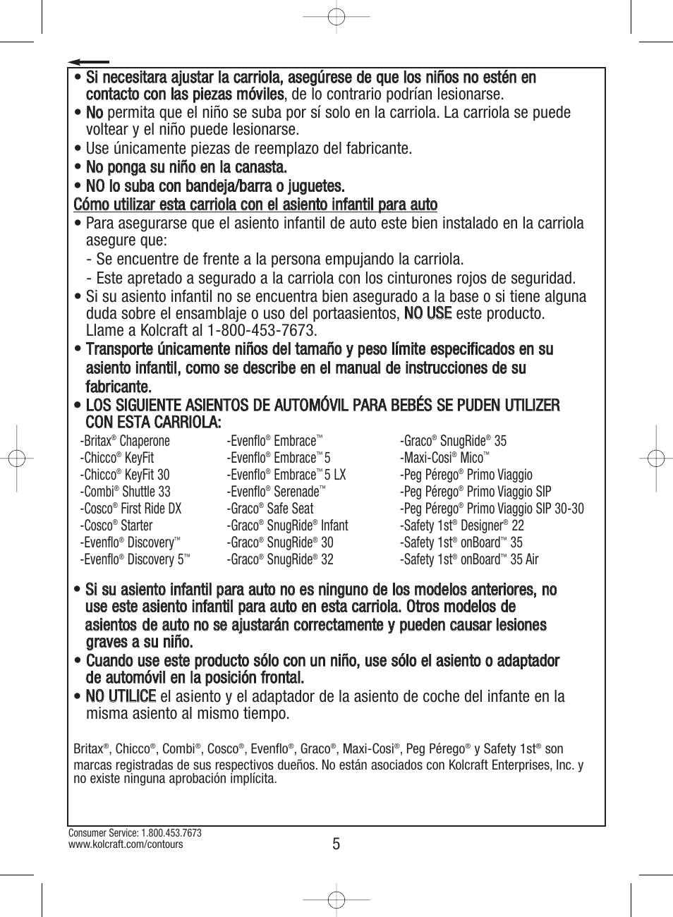 Kolcraft S82-R3 User Manual | Page 5 / 32