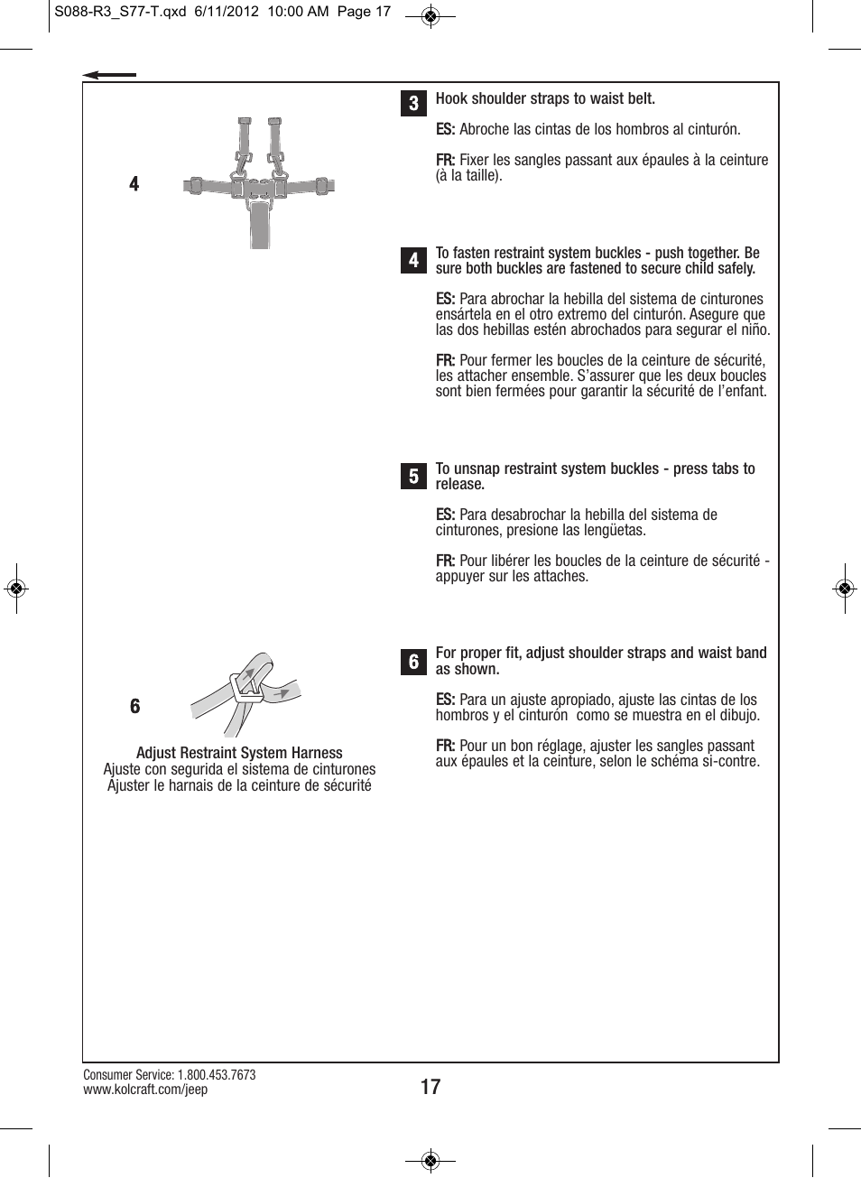 Kolcraft S088-R3 User Manual | Page 17 / 32