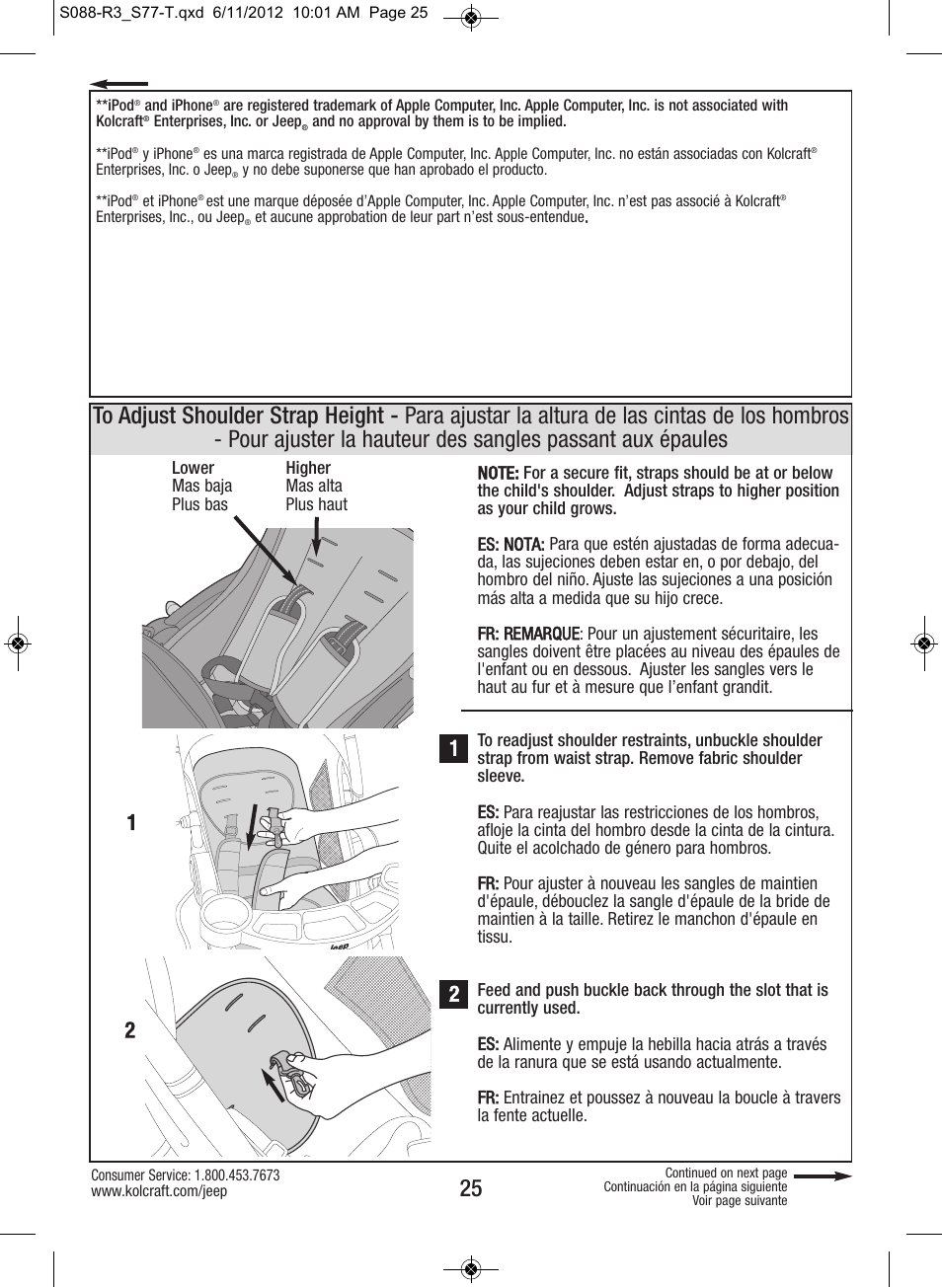 Kolcraft S088-R3 User Manual | Page 25 / 32