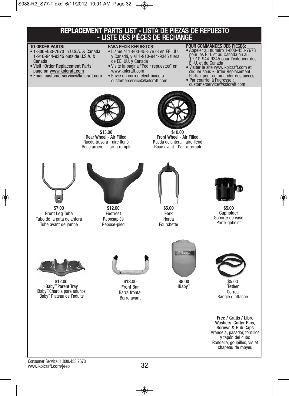 Kolcraft S088-R3 User Manual | Page 32 / 32