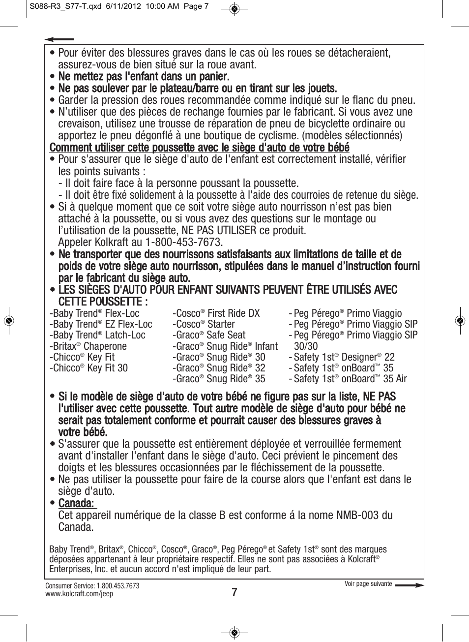 Kolcraft S088-R3 User Manual | Page 7 / 32