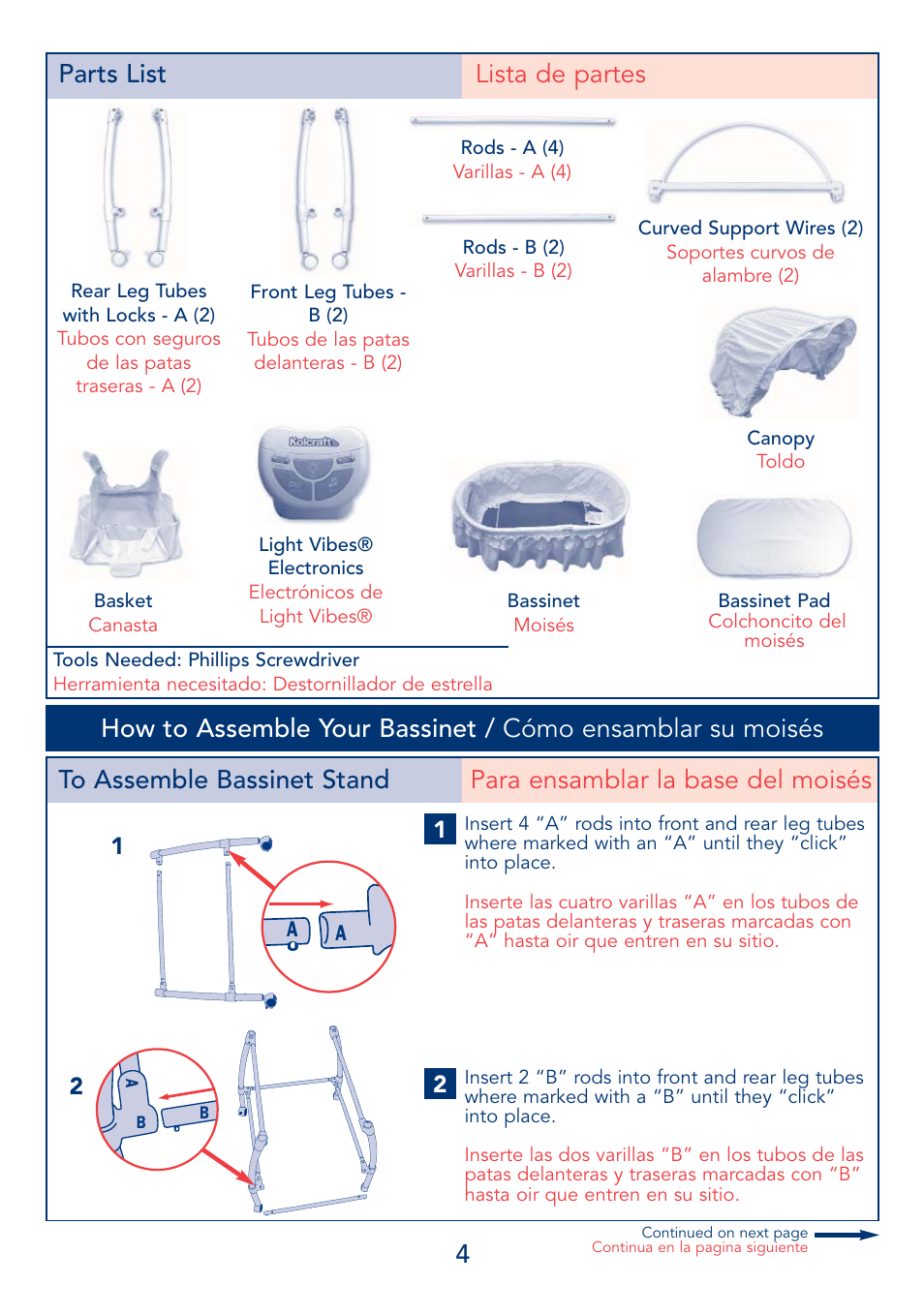 Parts list lista de partes | Kolcraft B17-R3 2/04 User Manual | Page 4 / 16