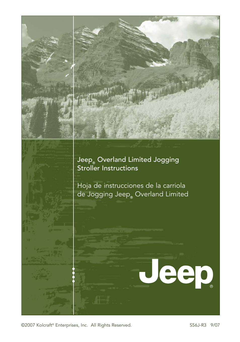 Kolcraft JEEP OVERLAND S56J-R3 User Manual | 28 pages