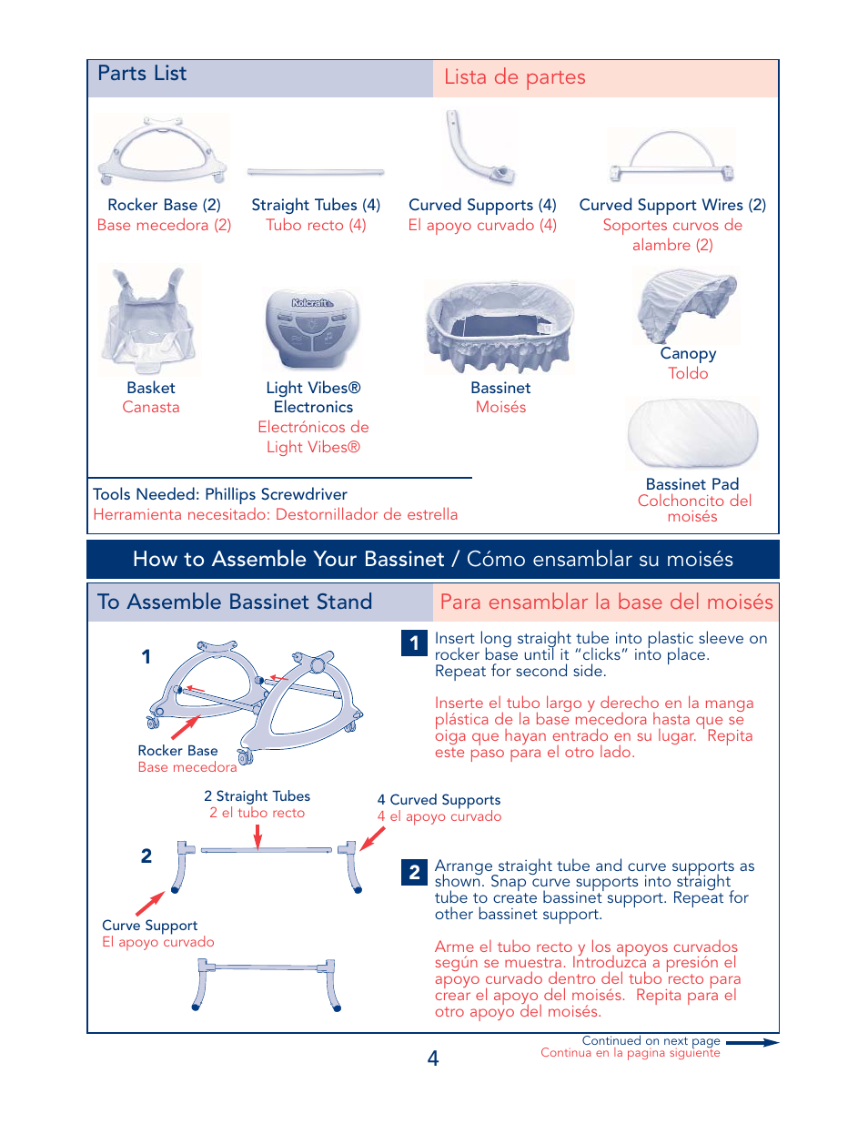Parts list lista de partes | Kolcraft B13-R7 1/04 User Manual | Page 4 / 18