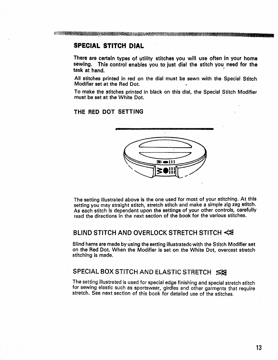 Special stitch dial | Kenmore 1660 User Manual | Page 14 / 51